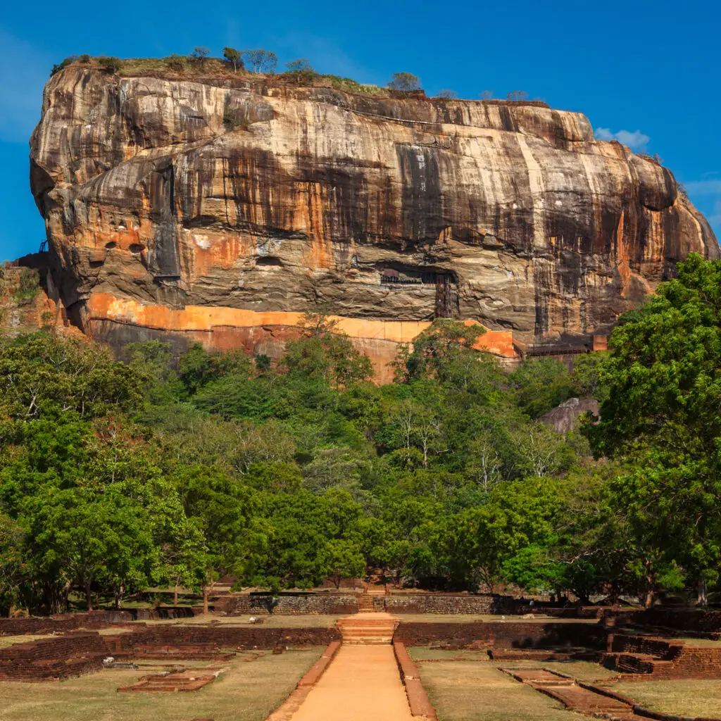 Famous tourist landmark - ancient Sigiriya rock, Sri Lanka lowes leisure best travel agent and tour operator in sri lanka